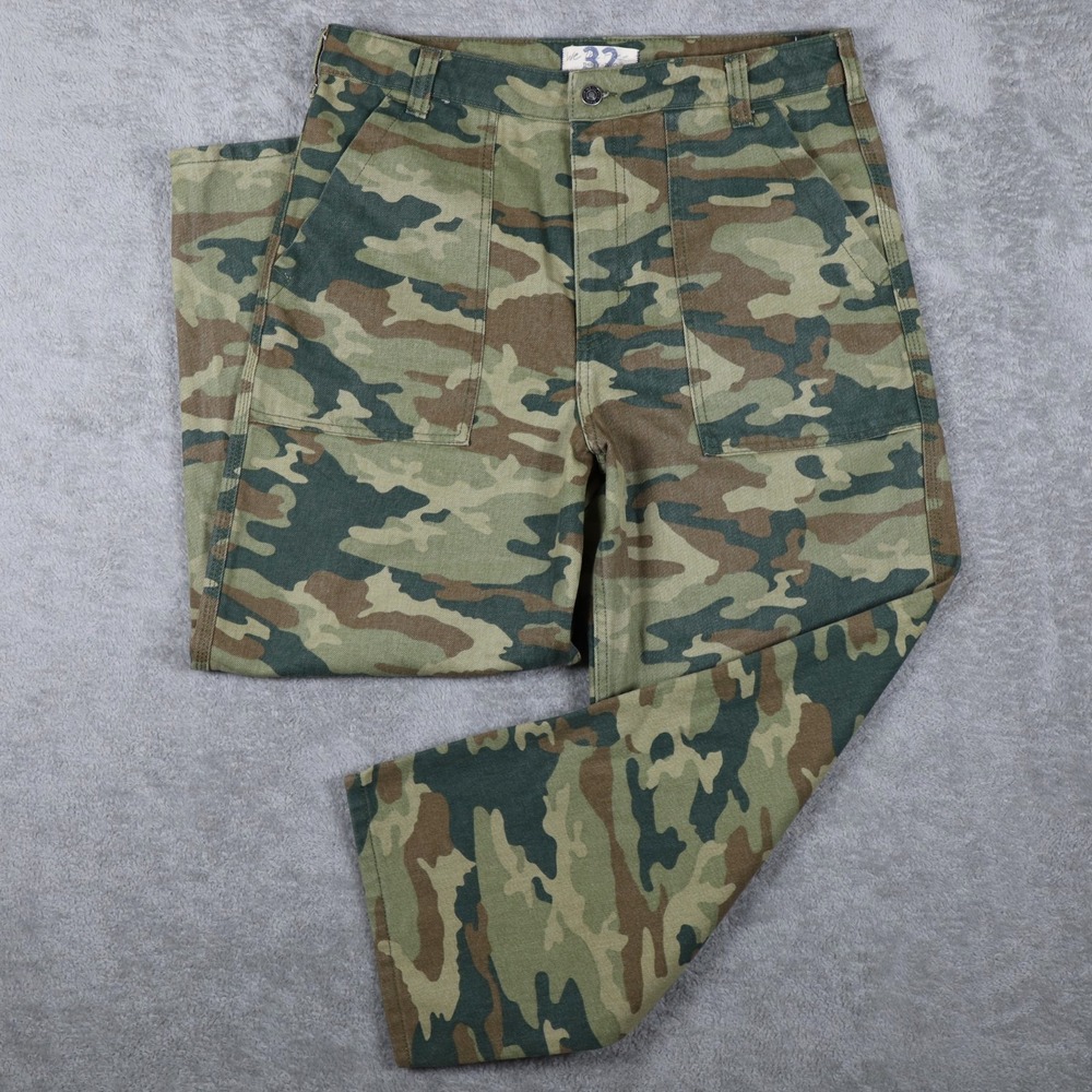 We The Free Remy Camo Pants Womens 32 Green Free People High Rise Crop Army